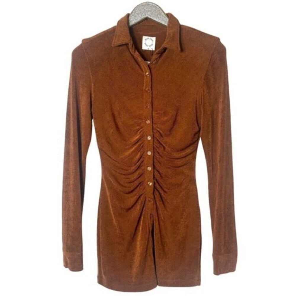 Elegant Brown Mini Dress